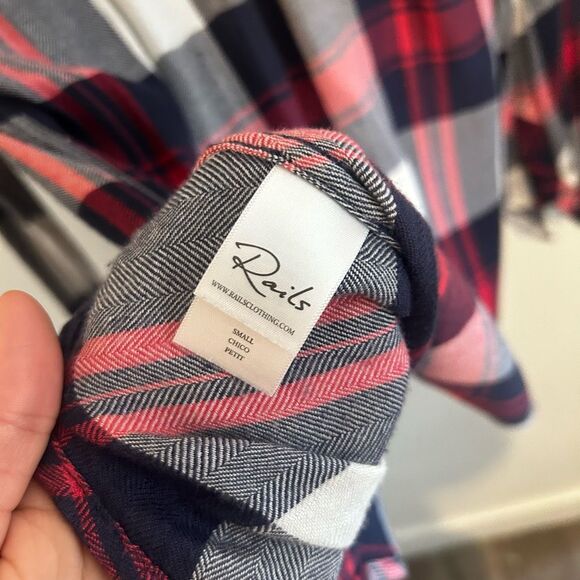 Rails Button Front Flannel Size S Oversized Lumberjack Cozy Fall Time Classic - Picture 8 of 8